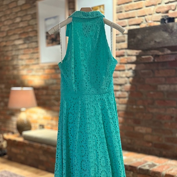 Lilly Pulitzer Chrisella Eyelet Embroidered Midi Dress - Green Blue Summer - Picture 11 of 14